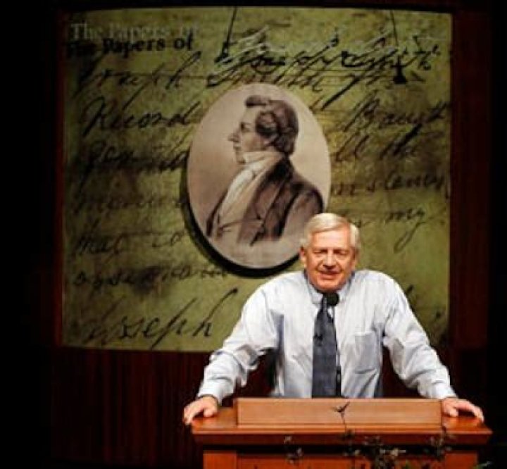 Managing editor Ronald K. Esplin at a question and answer forum on the Joseph Smith Papers Project o