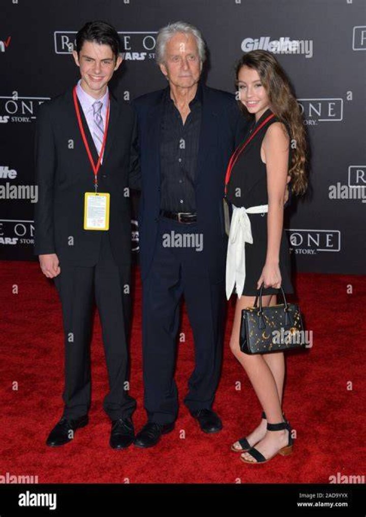 Michael Douglas with children Dylan and Carys on Father's Day